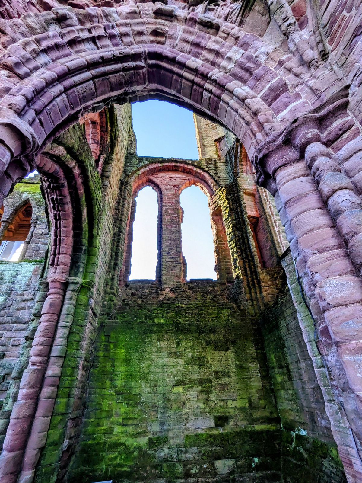 Inside the abbots house at Arbroath Abbey, one of the most complete in Britain.