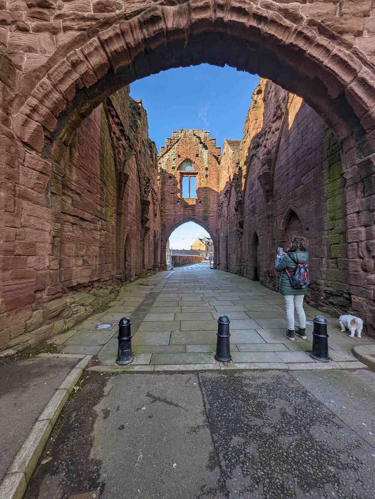The processional gatehouse arch at Arbroath Abbey.