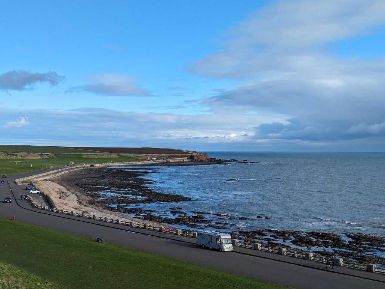 The seafront promenade at Arbroath.