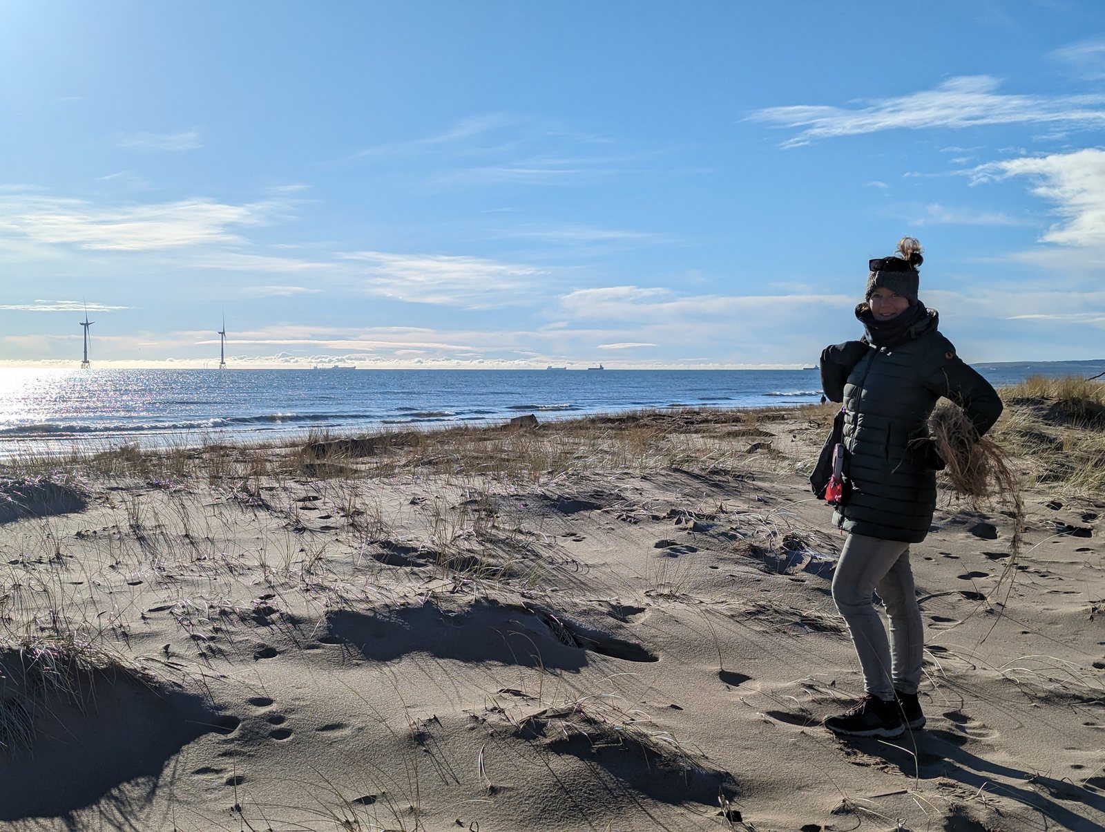 A walk on the vast empty beach at Balmedie.
