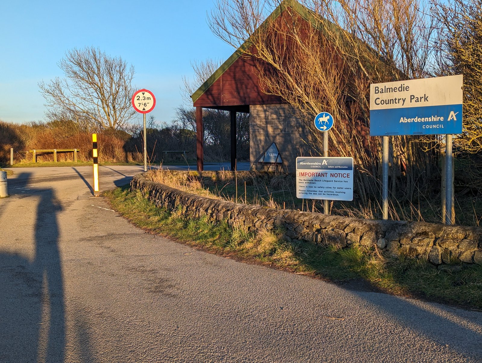The Balmedie Country Park entrance sign, Aberdeenshire.