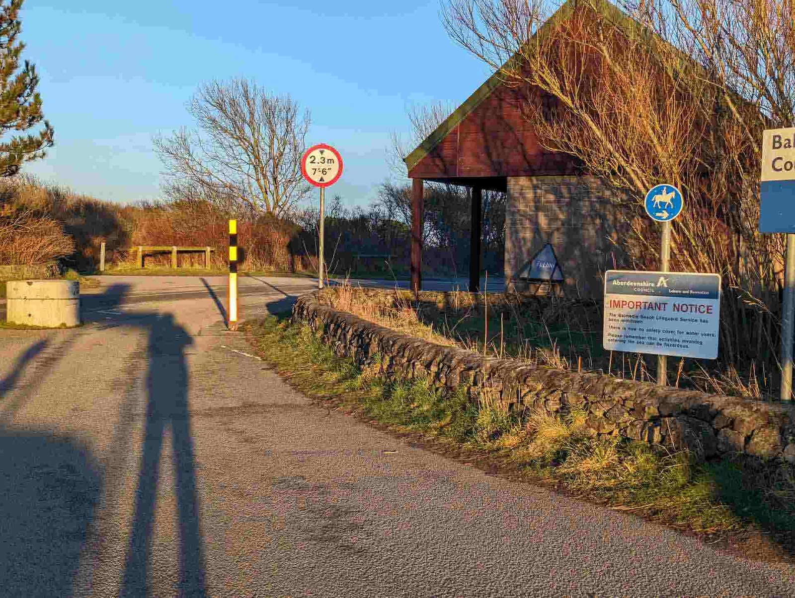 The path to the visitor centre and car park at Balmedie.