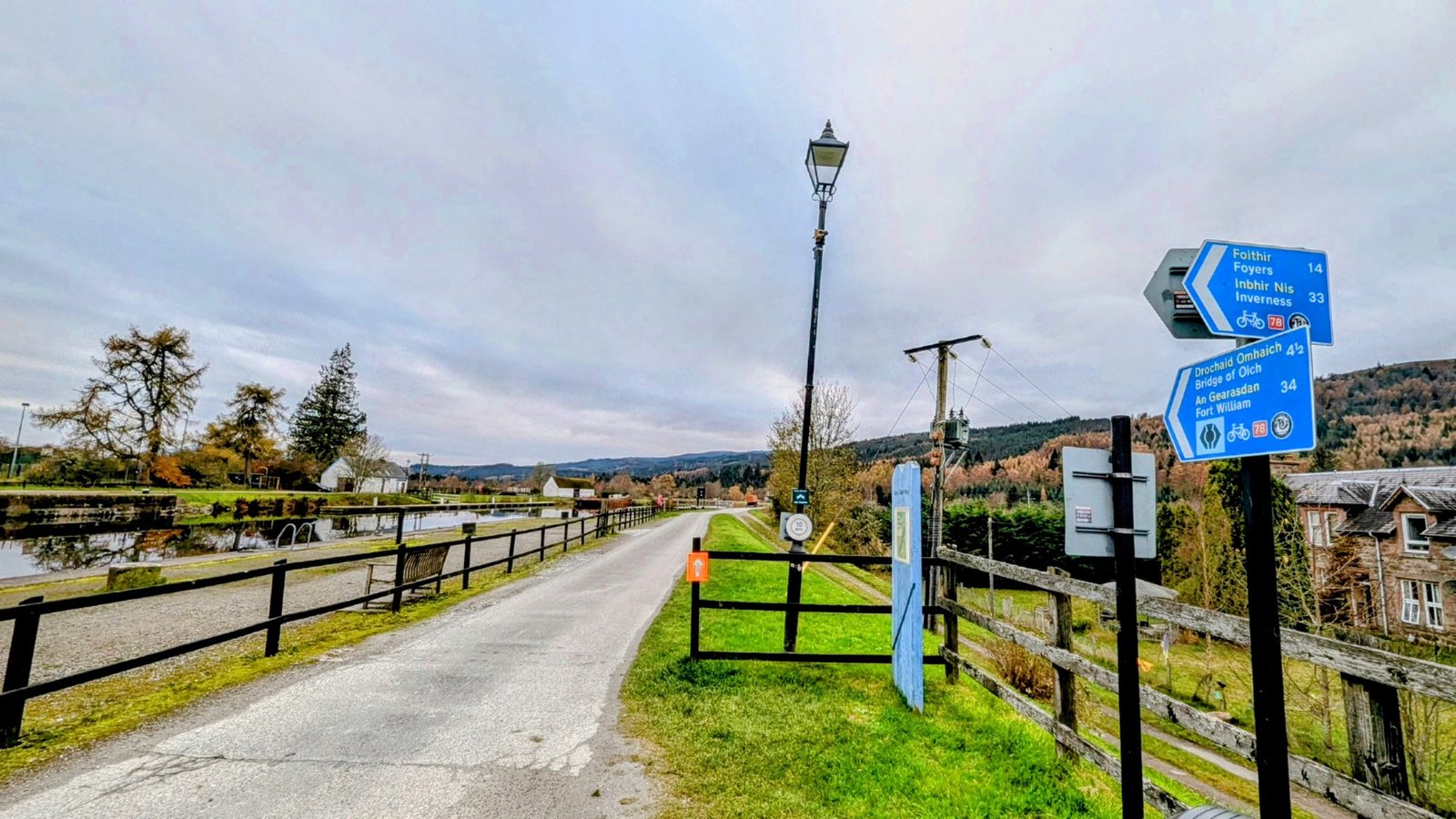 The towpath along the Caledonian Canal