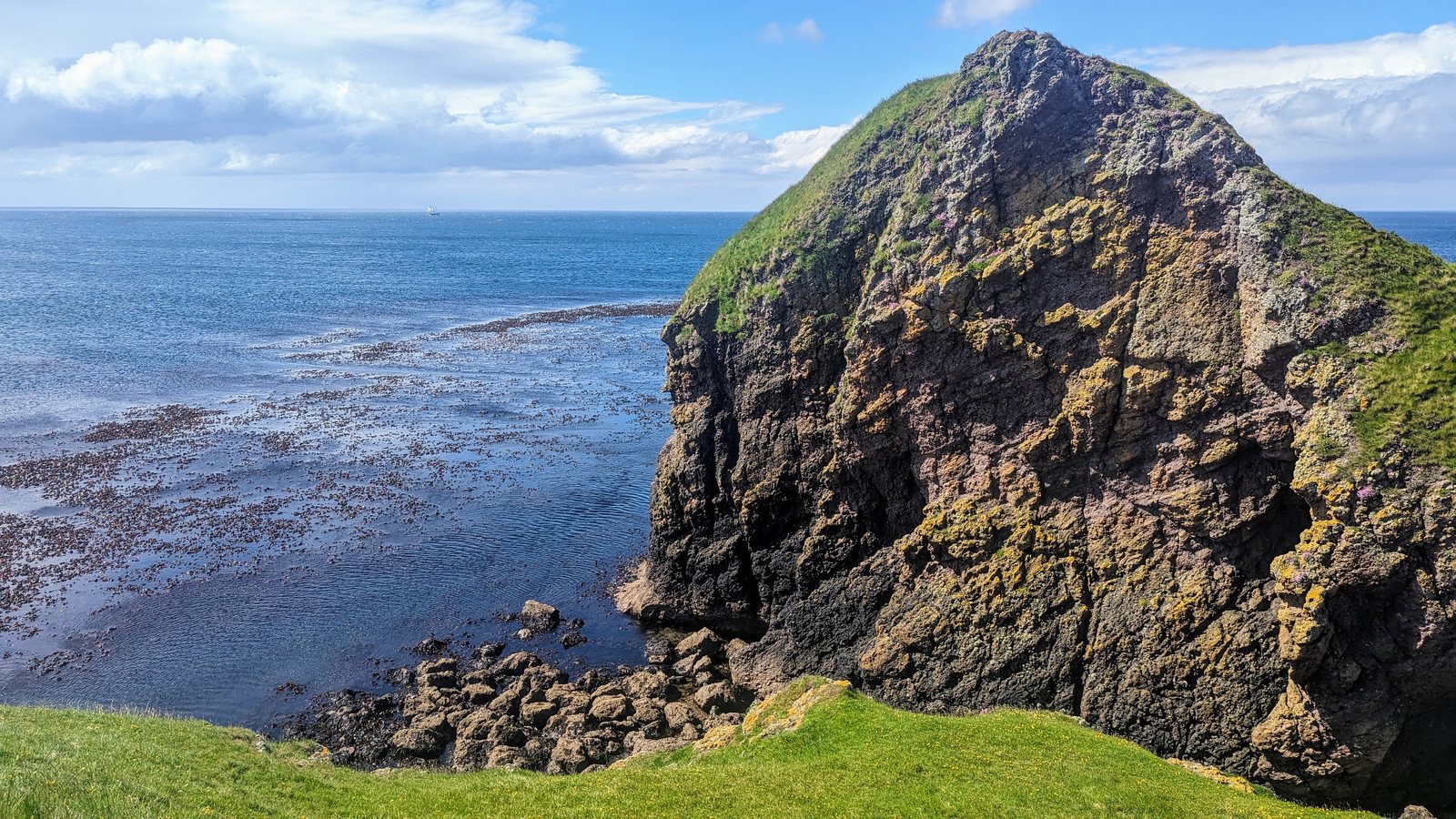 Sea cliffs on the Kintyre coast near Campbeltown.