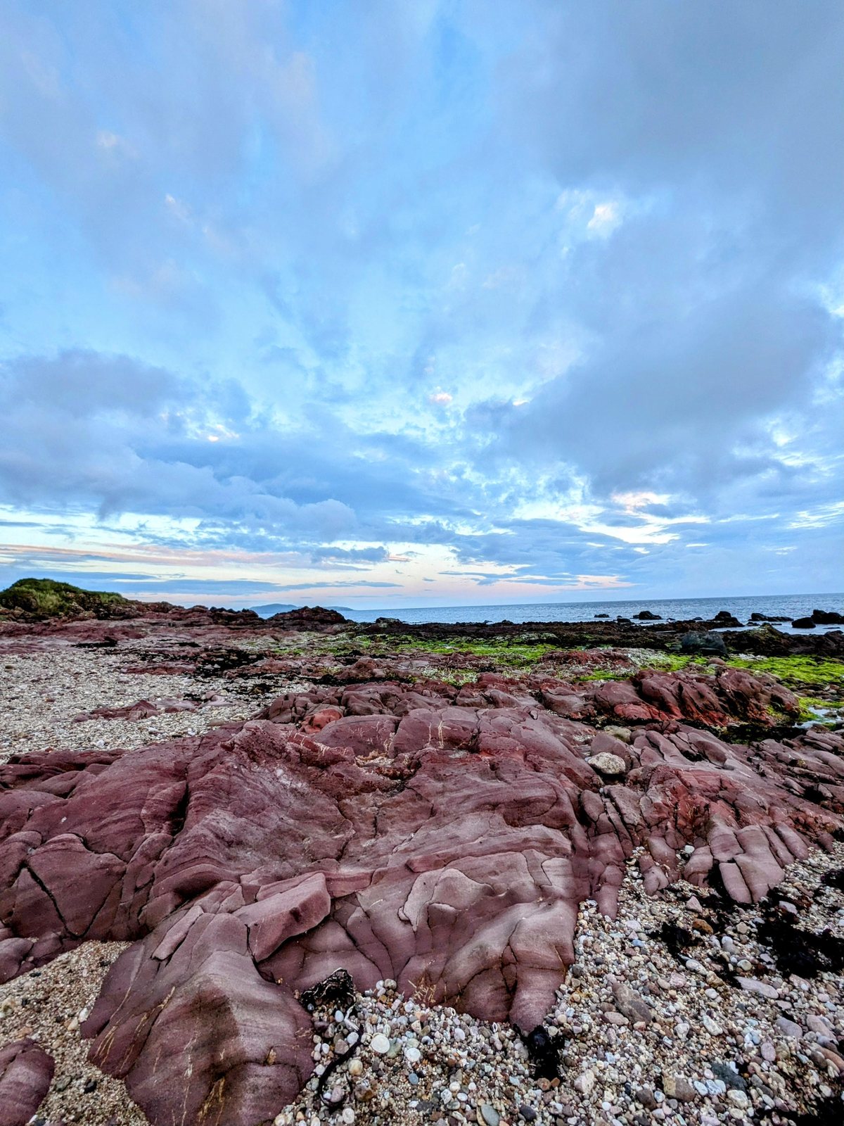 Red rock shore near Campbeltown.