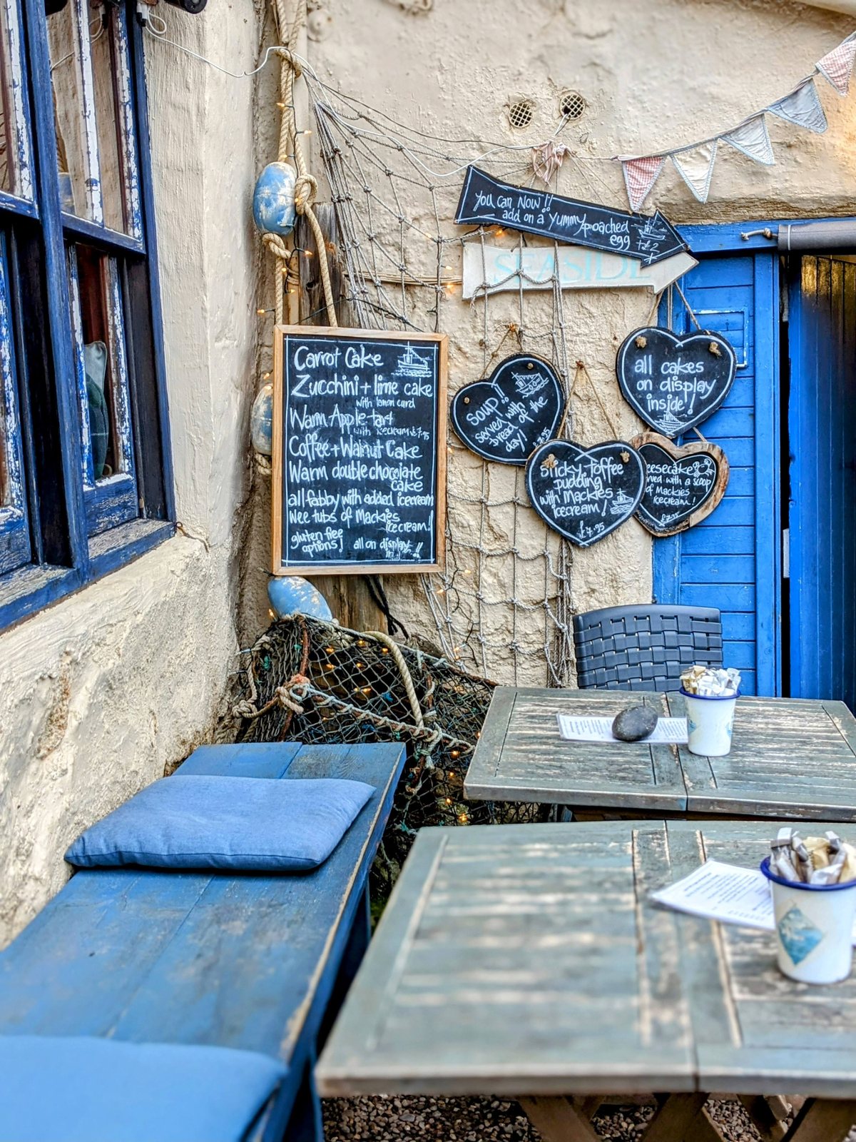 The Crail Harbour Gallery and Tearoom by the harbour.