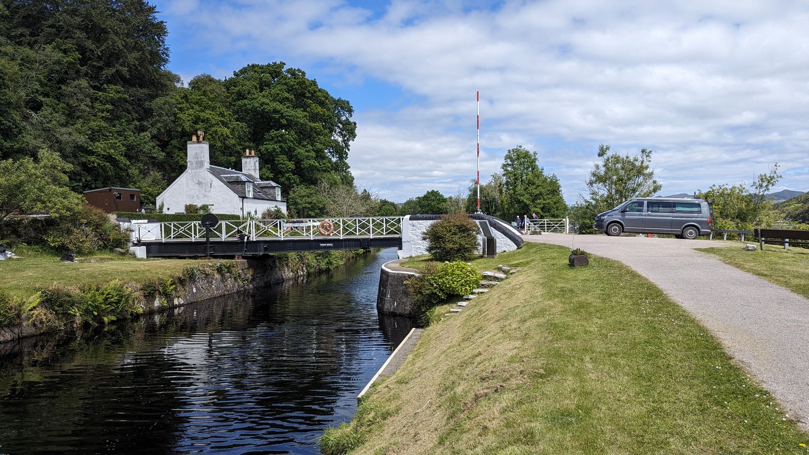 An old stone canal building at Crinan.