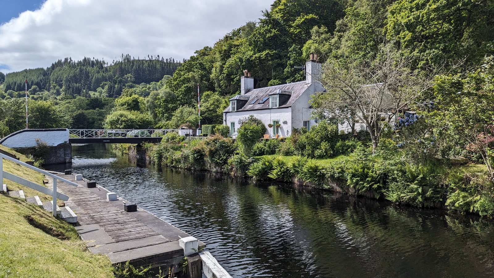 The sea-lock gates at Crinan where the canal meets the sea.