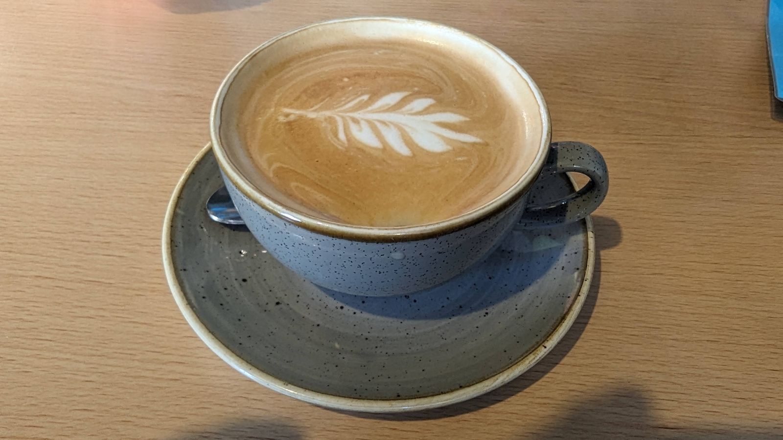 A coffee in a cafe in Dunkeld.