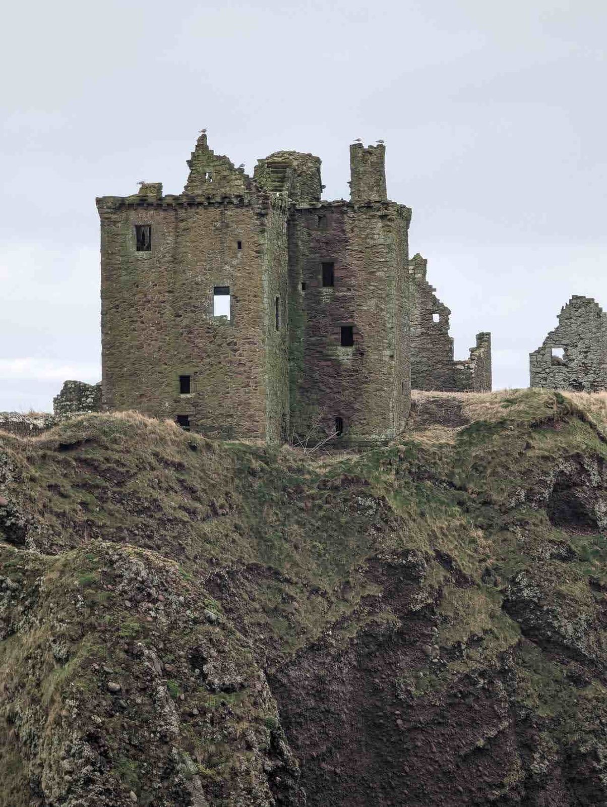 The tower keep at the heart of Dunnottar Castle.