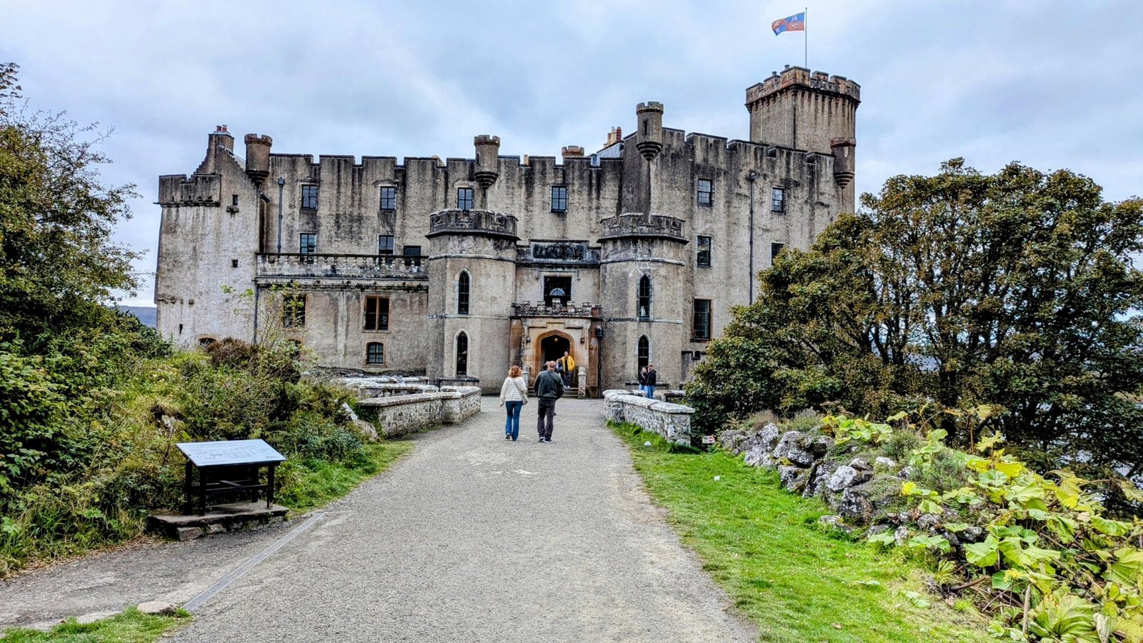 The approach to Dunvegan Castle.