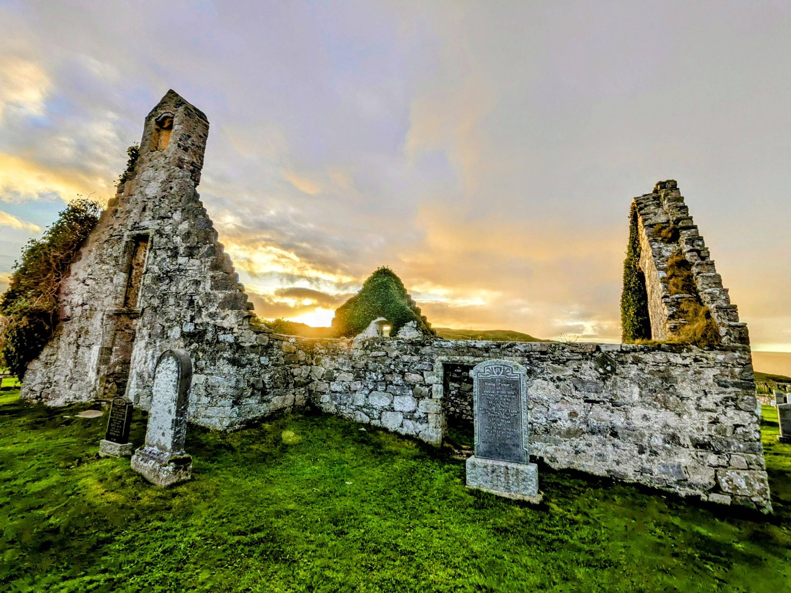The ruined 17th-century Balnakeil Church near Durness.