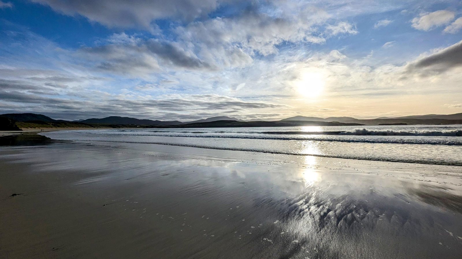 Sunset over a beach at Durness.