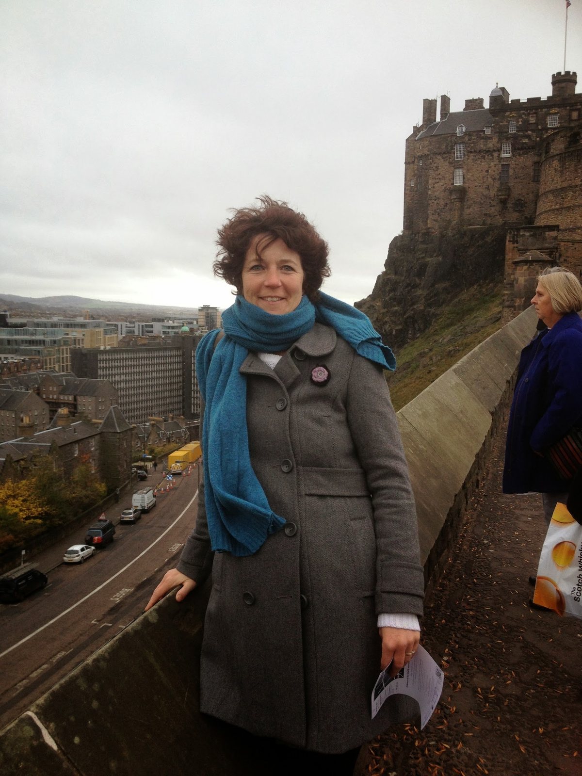 Standing on the castle esplanade at Edinburgh.
