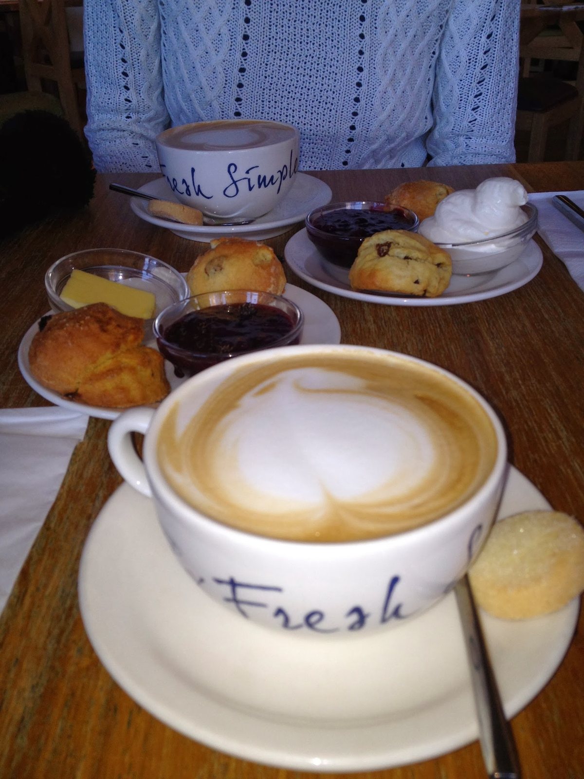 A coffee in an Edinburgh café.