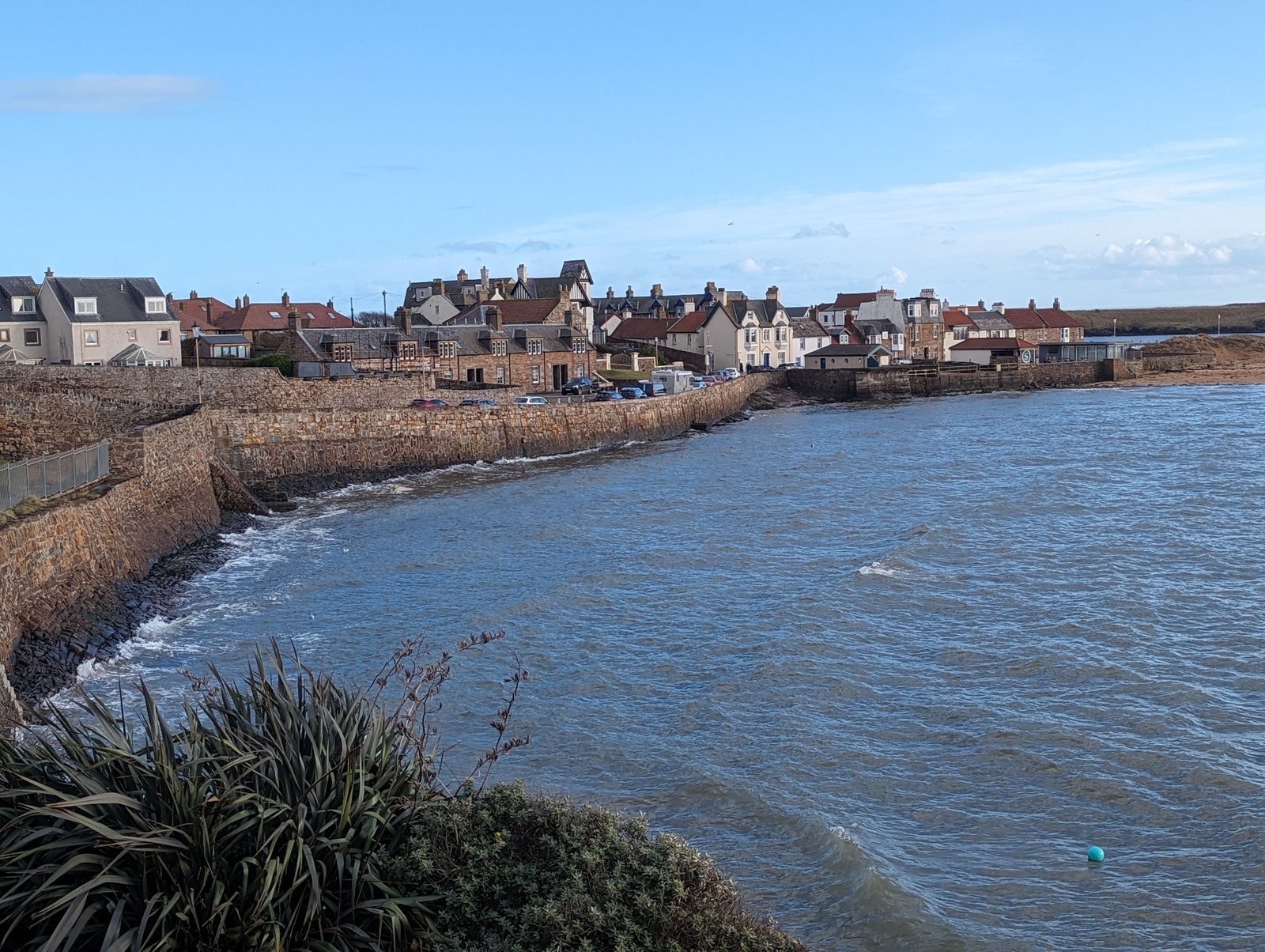 The bay and village from the shore at Elie.