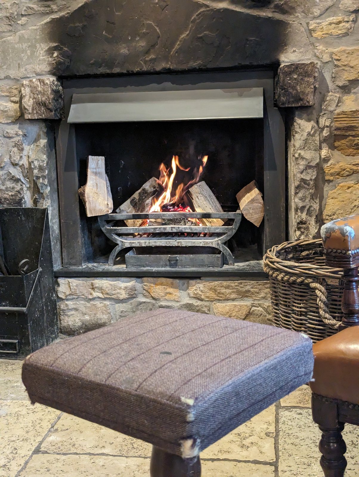 The fireside on a winter morning at Elie.