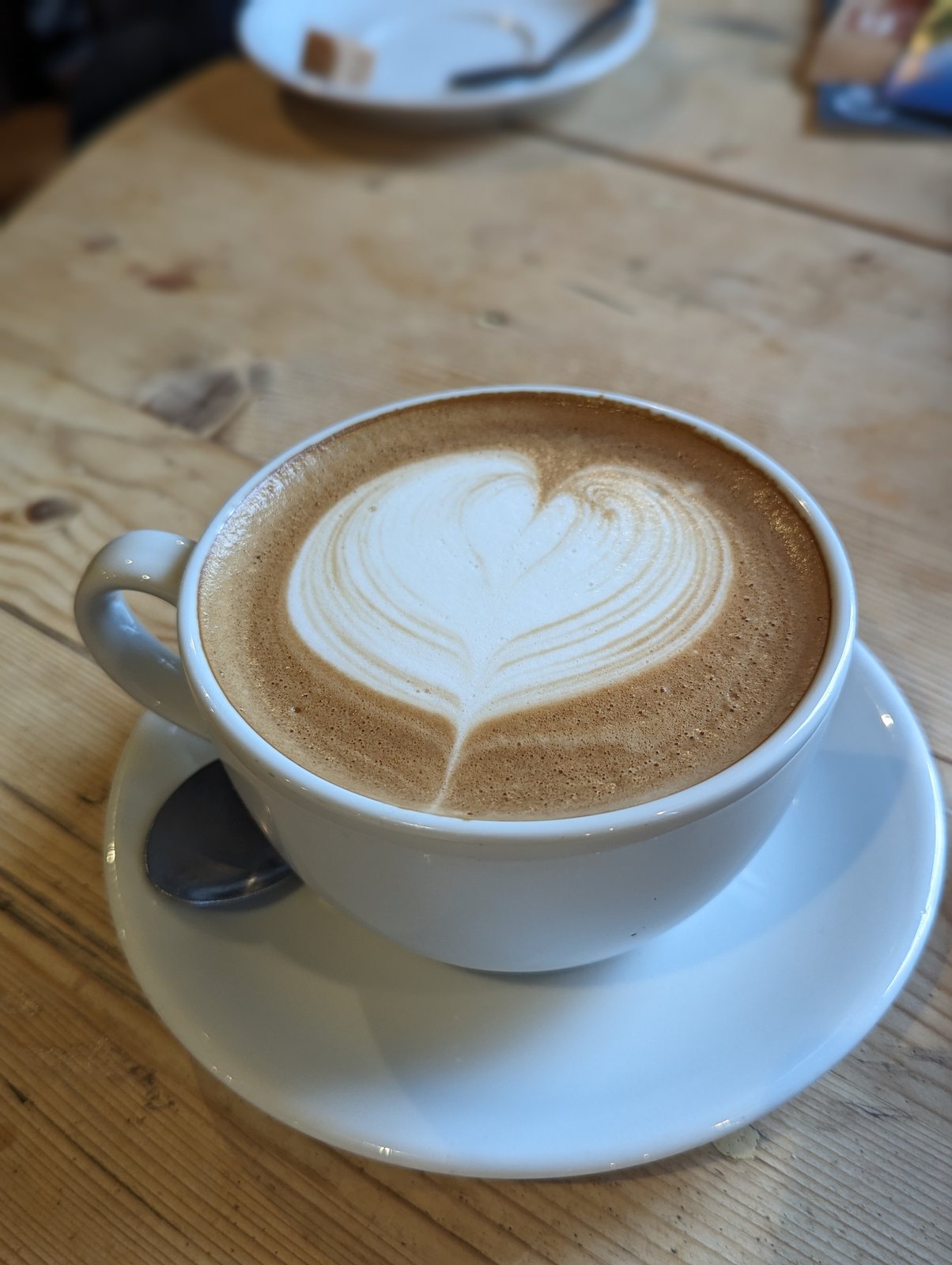 A latte by the fire at the Ship Inn, Elie.