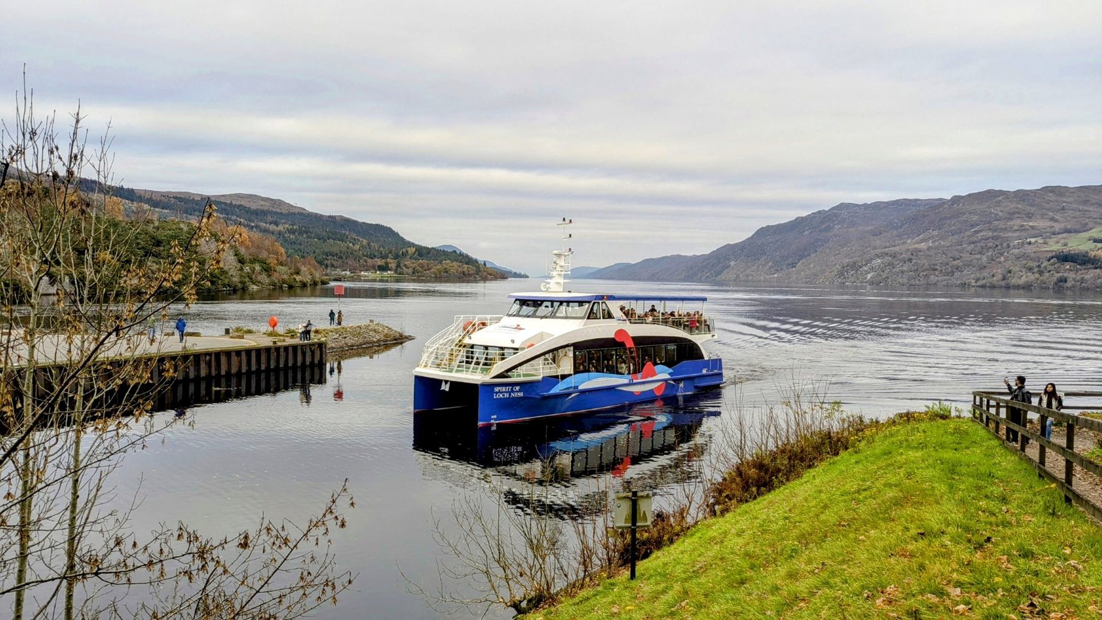 A boat on Loch Ness at Fort Augustus.