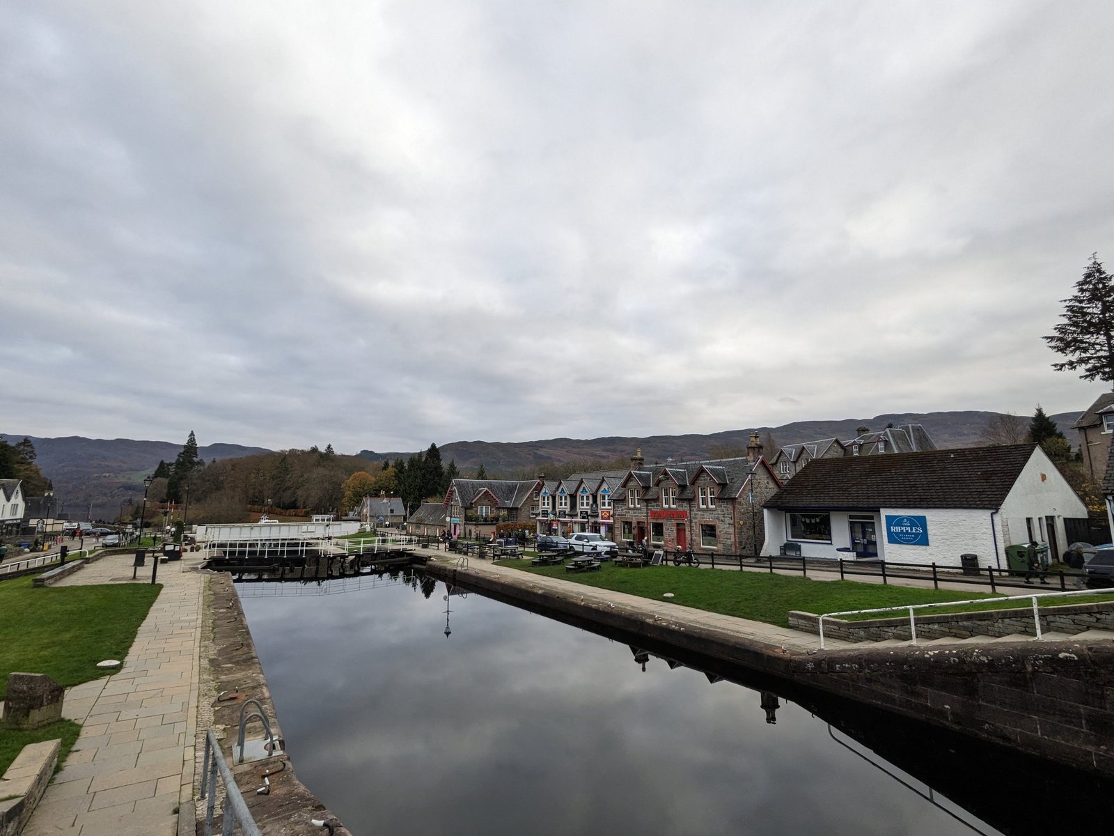 Lock gates on the Caledonian Canal at Fort Augustus.