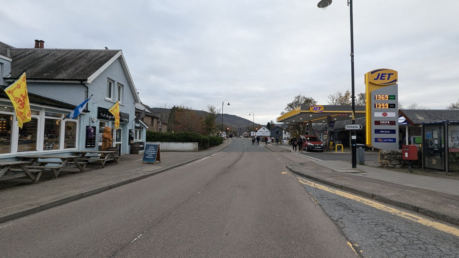 The main street of Fort Augustus village.