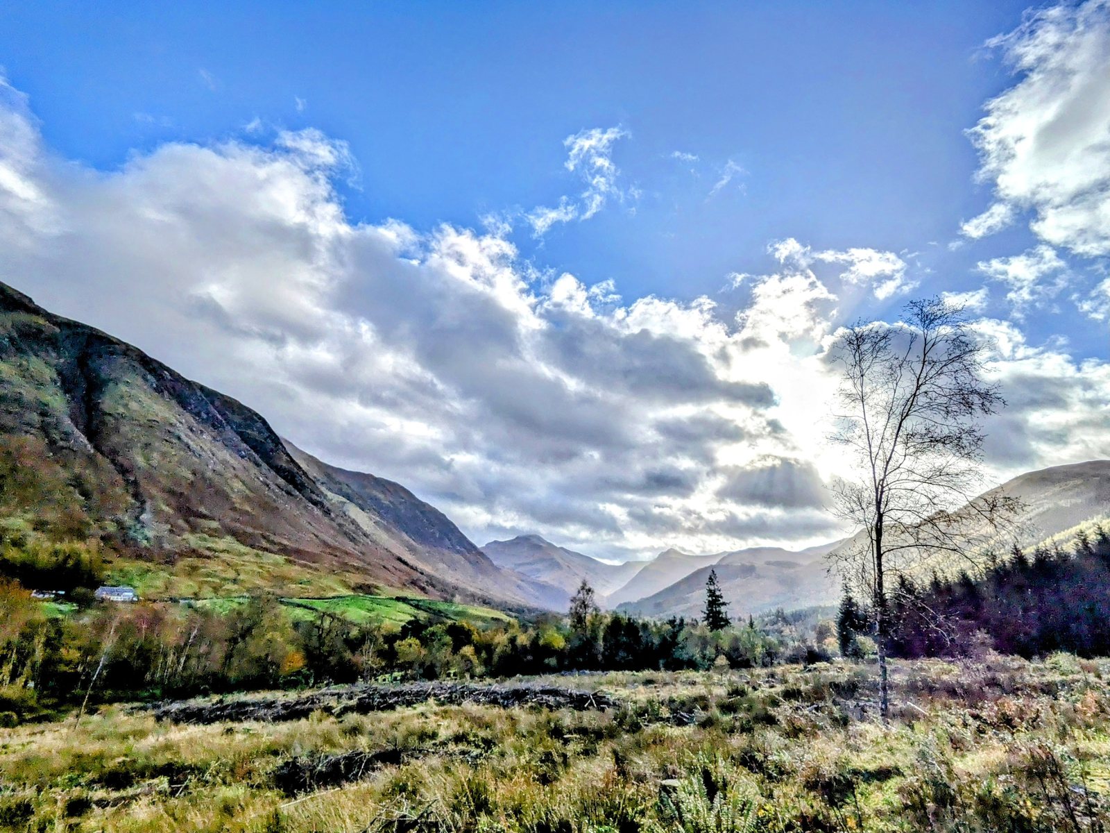 The mountains at the head of Glen Nevis.