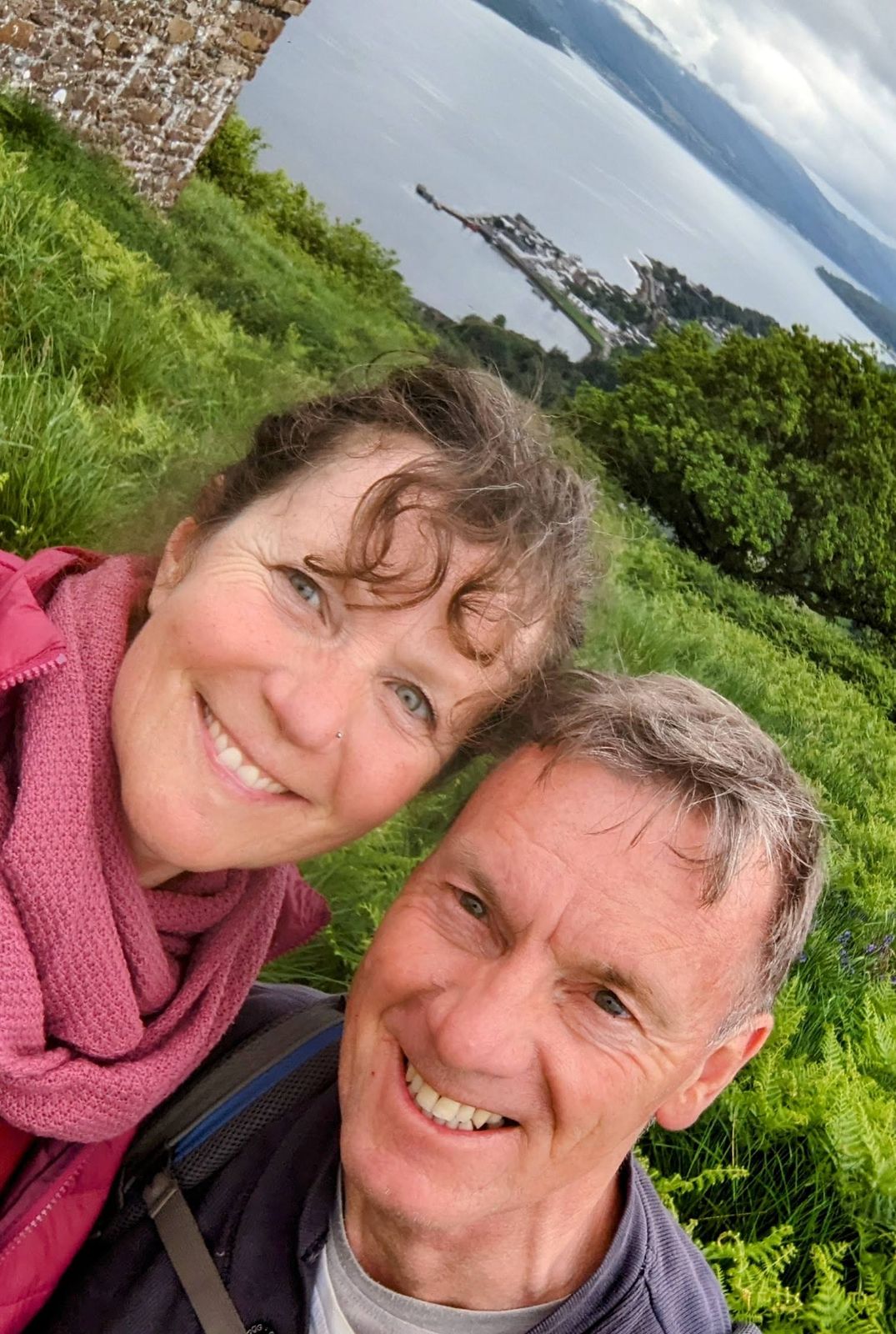 At the top of the Dun na Cuaiche walk, Loch Fyne behind