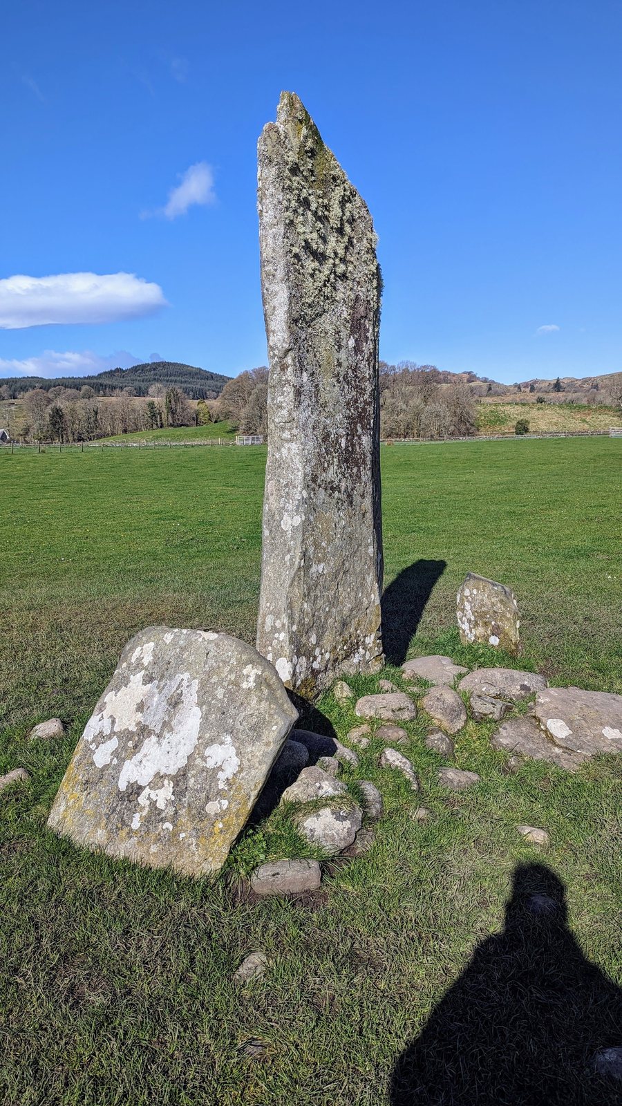 A pair of standing stones at Nether Largie, Kilmartin Glen.