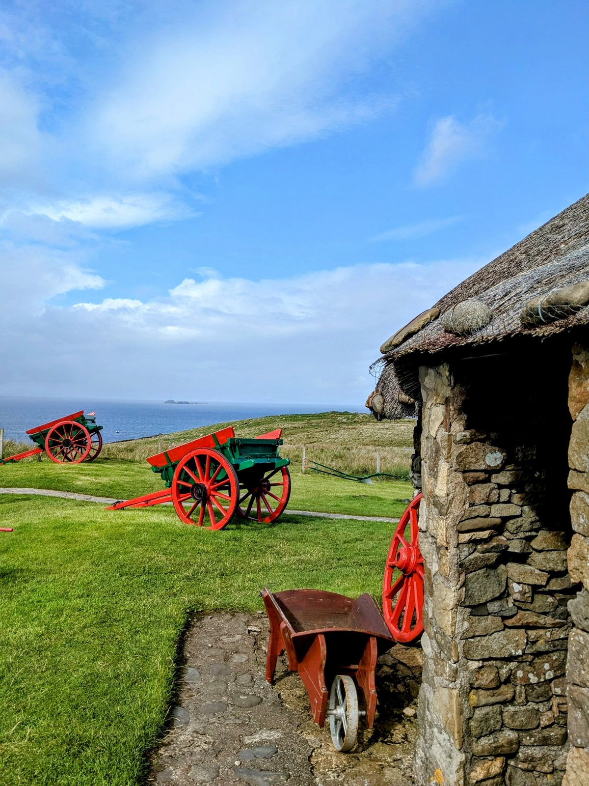 An old cart at the Skye Museum of Island Life, Kilmuir.