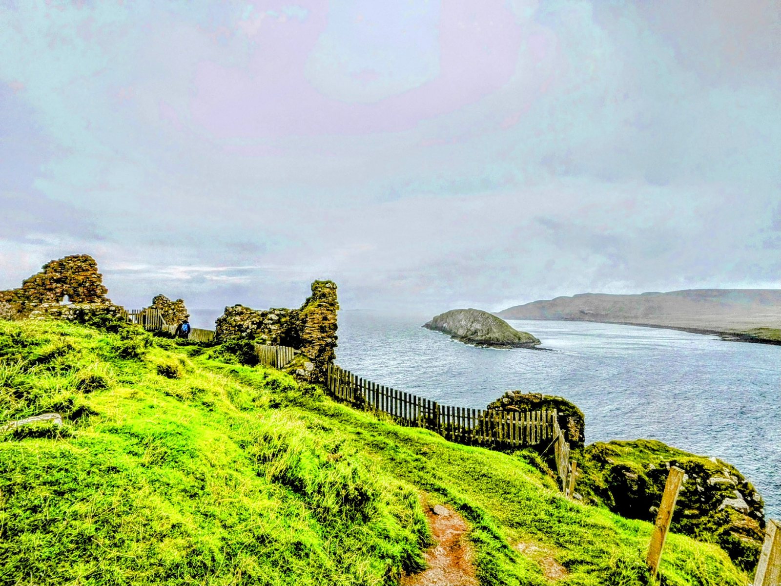 The ruins of Duntulm Castle on the cliffs of north Skye.