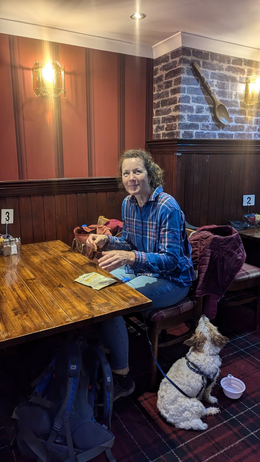 A cosy pub in Kinlochleven with Lillie the dog.