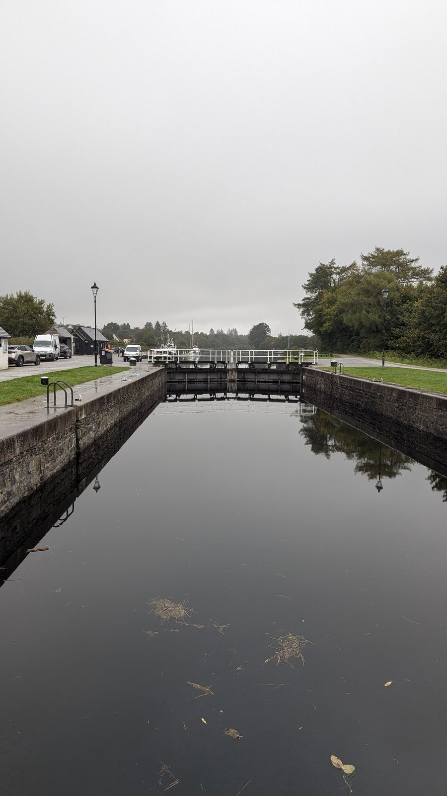 Looking down a lock chamber at Neptune's Staircase.