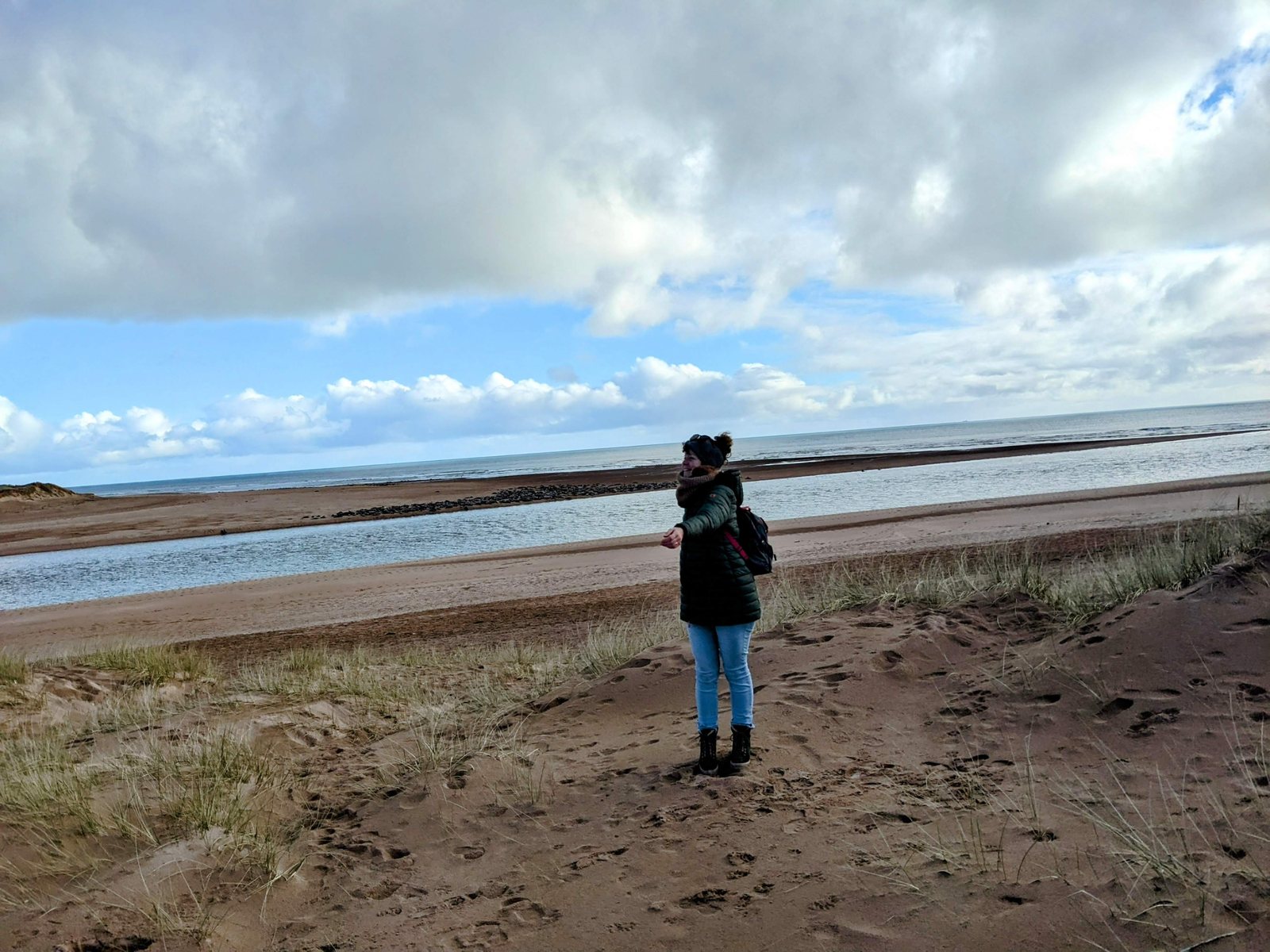 The mouth of the Ythan estuary with sandbanks at Newburgh.