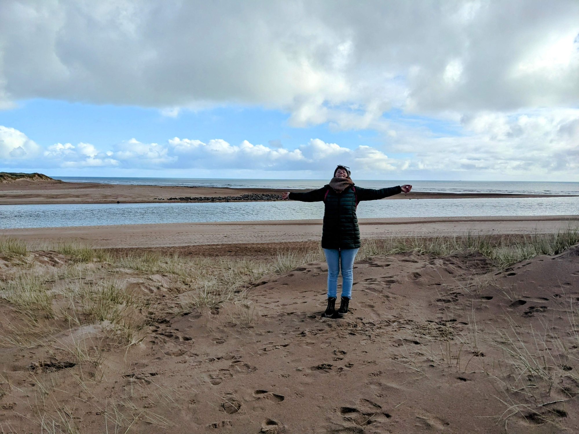 Wide sands at the mouth of the River Ythan at Newburgh, Aberdeenshire.