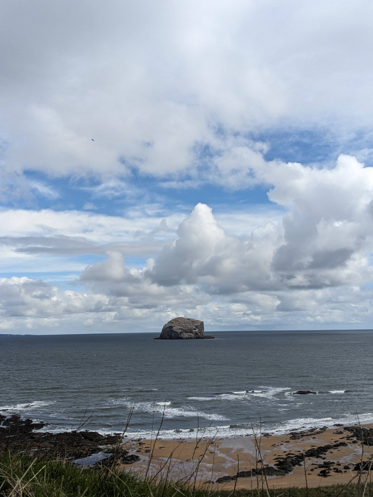 Feet up on the beach at North Berwick.