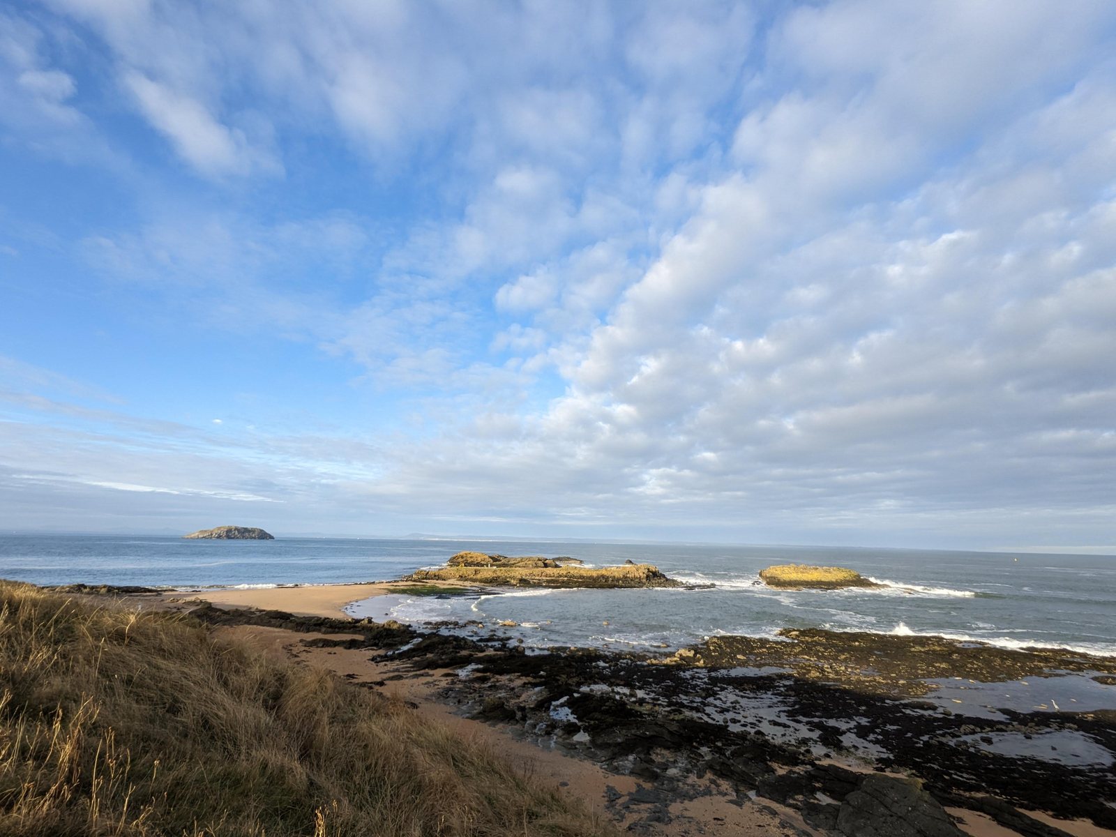 The coastal path winding through the dunes at North Berwick.