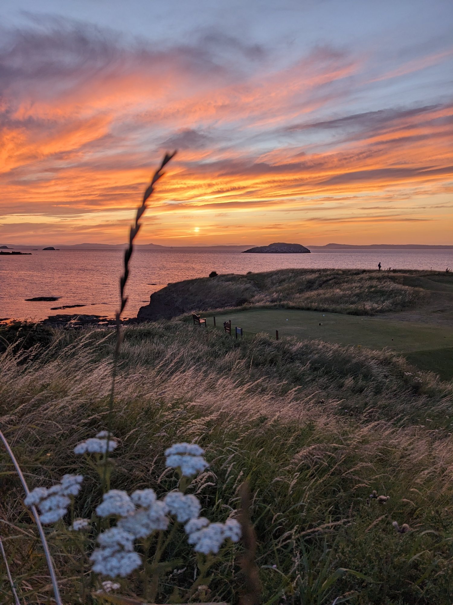 Sunset over the Firth of Forth from the North Berwick coast.