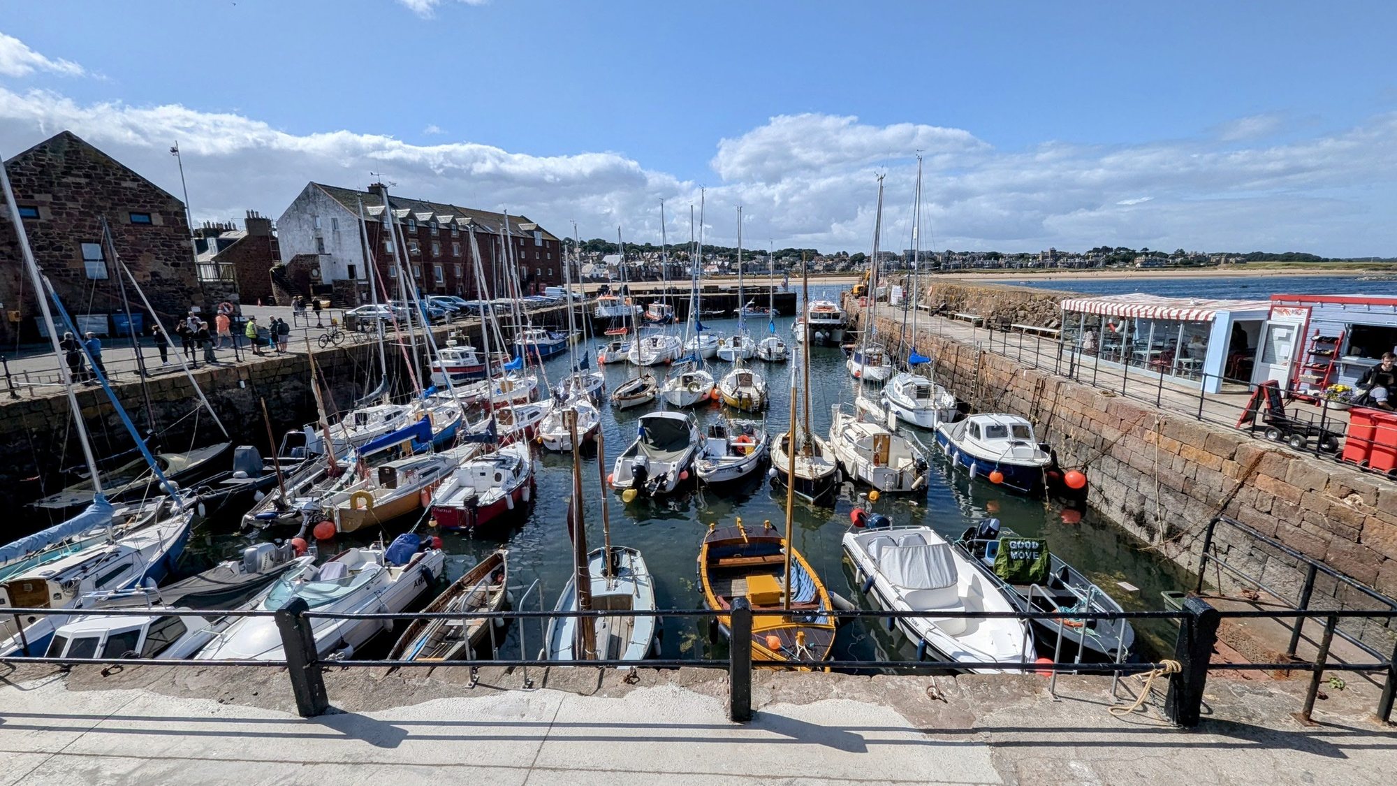 North Berwick harbour and its boats.