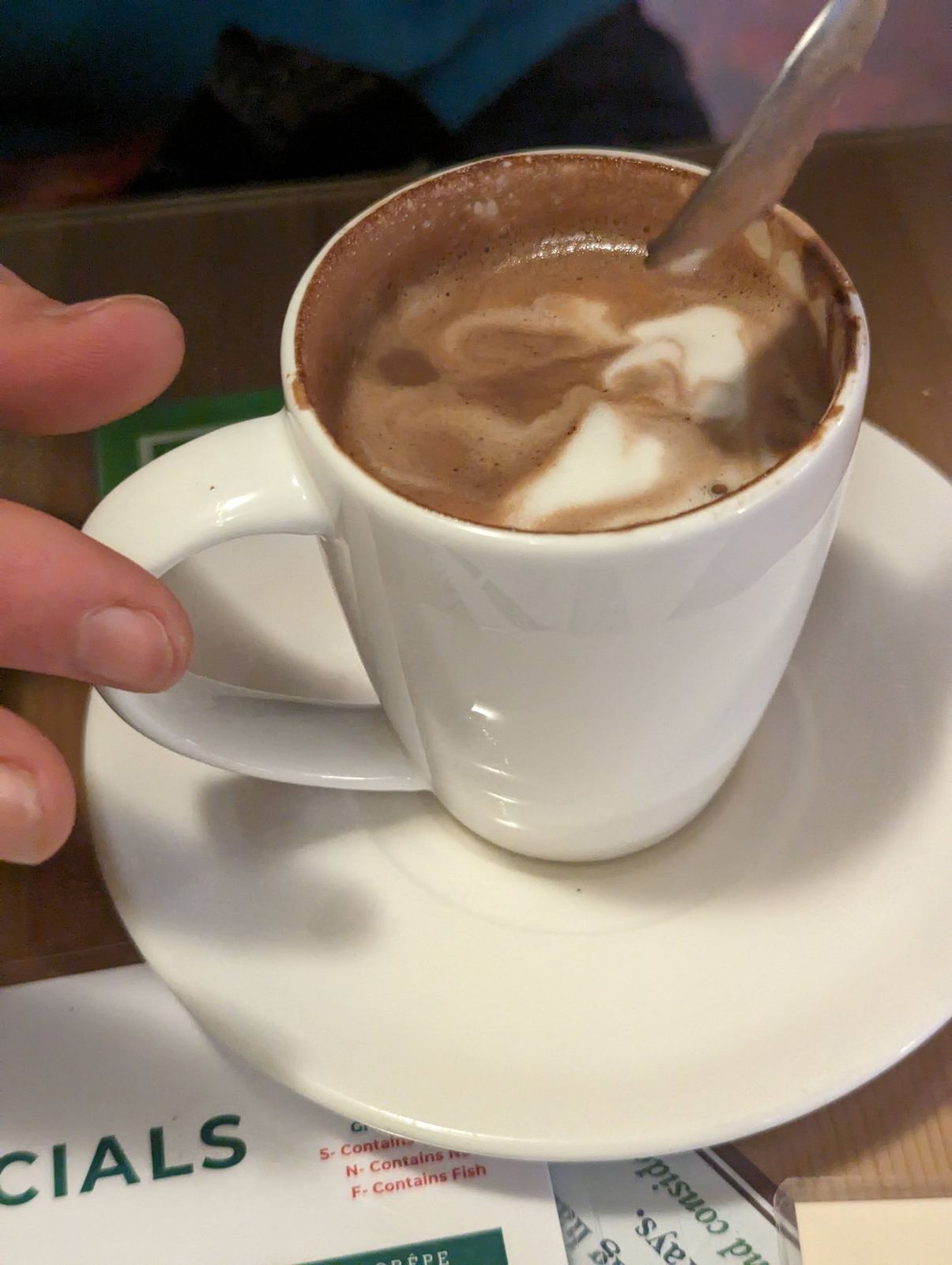 A cup of the Cocoa Tree Cafe's famous hot chocolate, Pittenweem