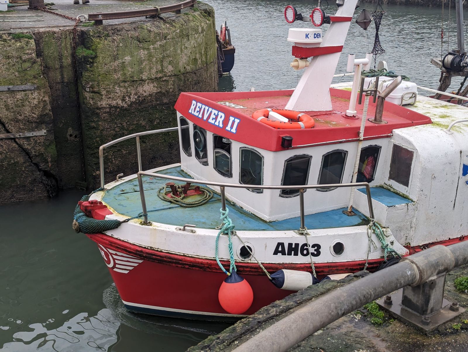 The fishing boat Reiver II (AH63) moored at Pittenweem