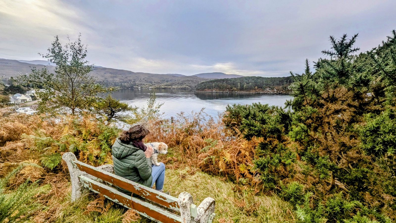 A bench overlooking Loch Shieldaig.