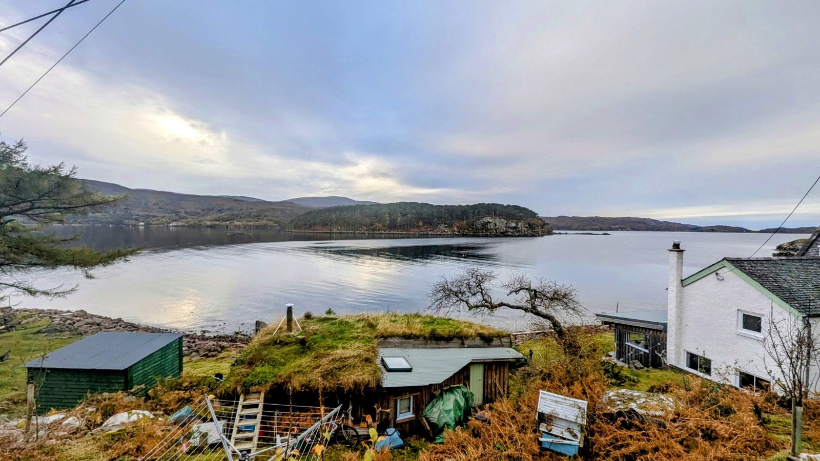 Whitewashed cottages along the shore at Shieldaig.