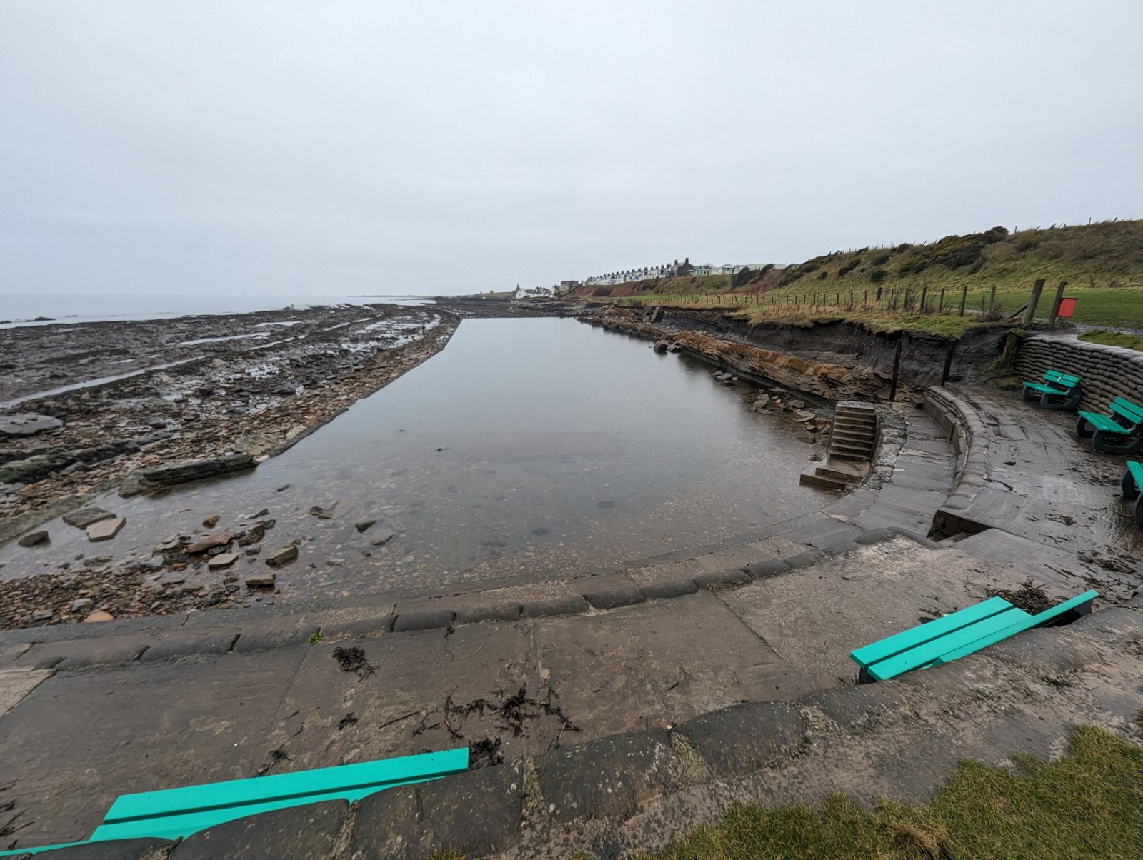 The shore and old salt-pan ground east of St Monans harbour.