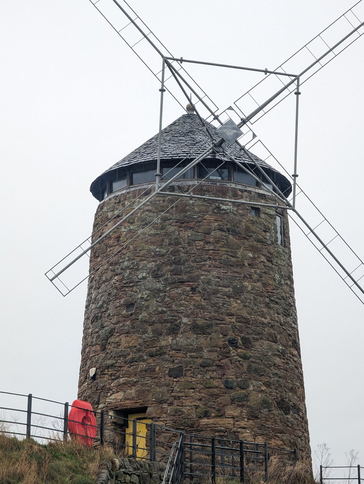 The stone tower of St Monans windmill, an 18th-century saltworks pump.