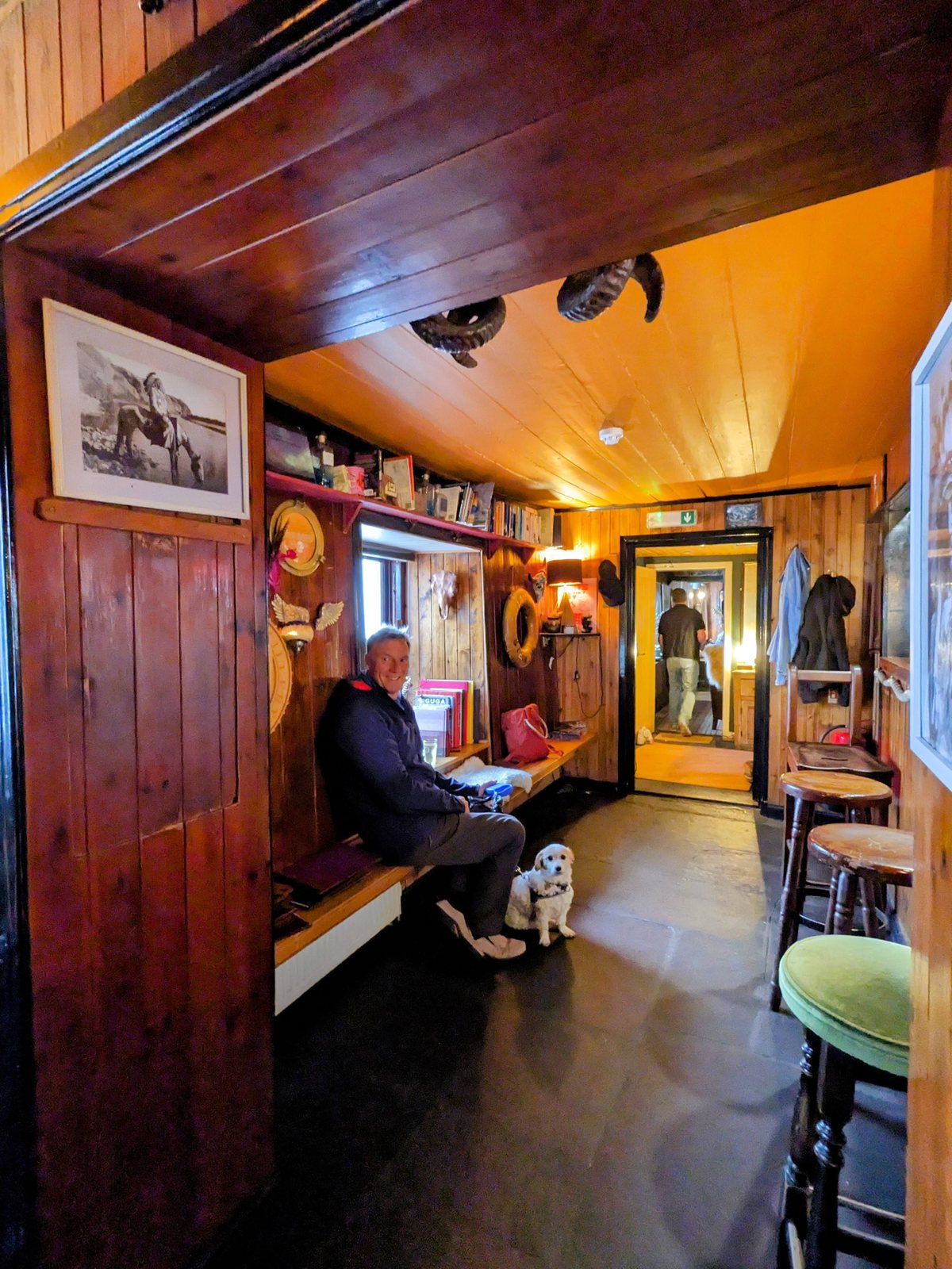 The cosy bar of the Stein Inn.