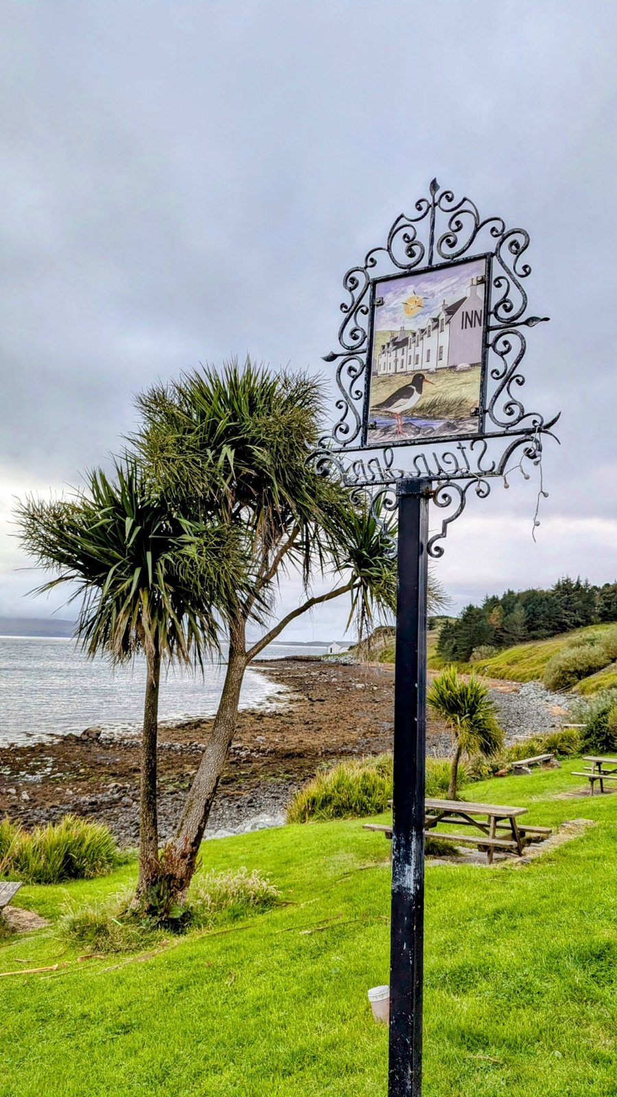 The Loch Bay restaurant sign at Stein, Skye.