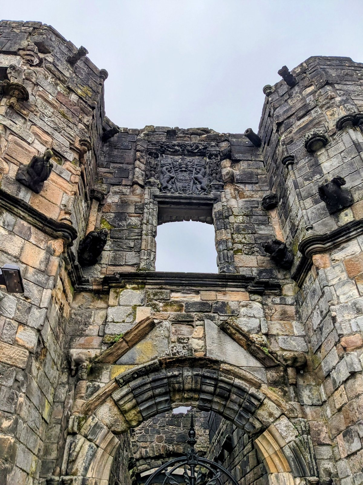 The ruined Renaissance facade of Mar&rsquo;s Wark, Stirling Old Town.
