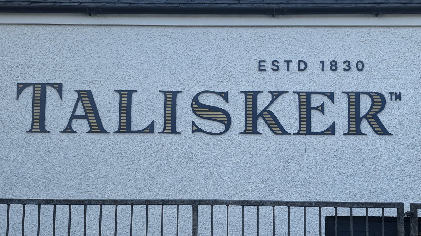 The Talisker sign showing Established 1830.