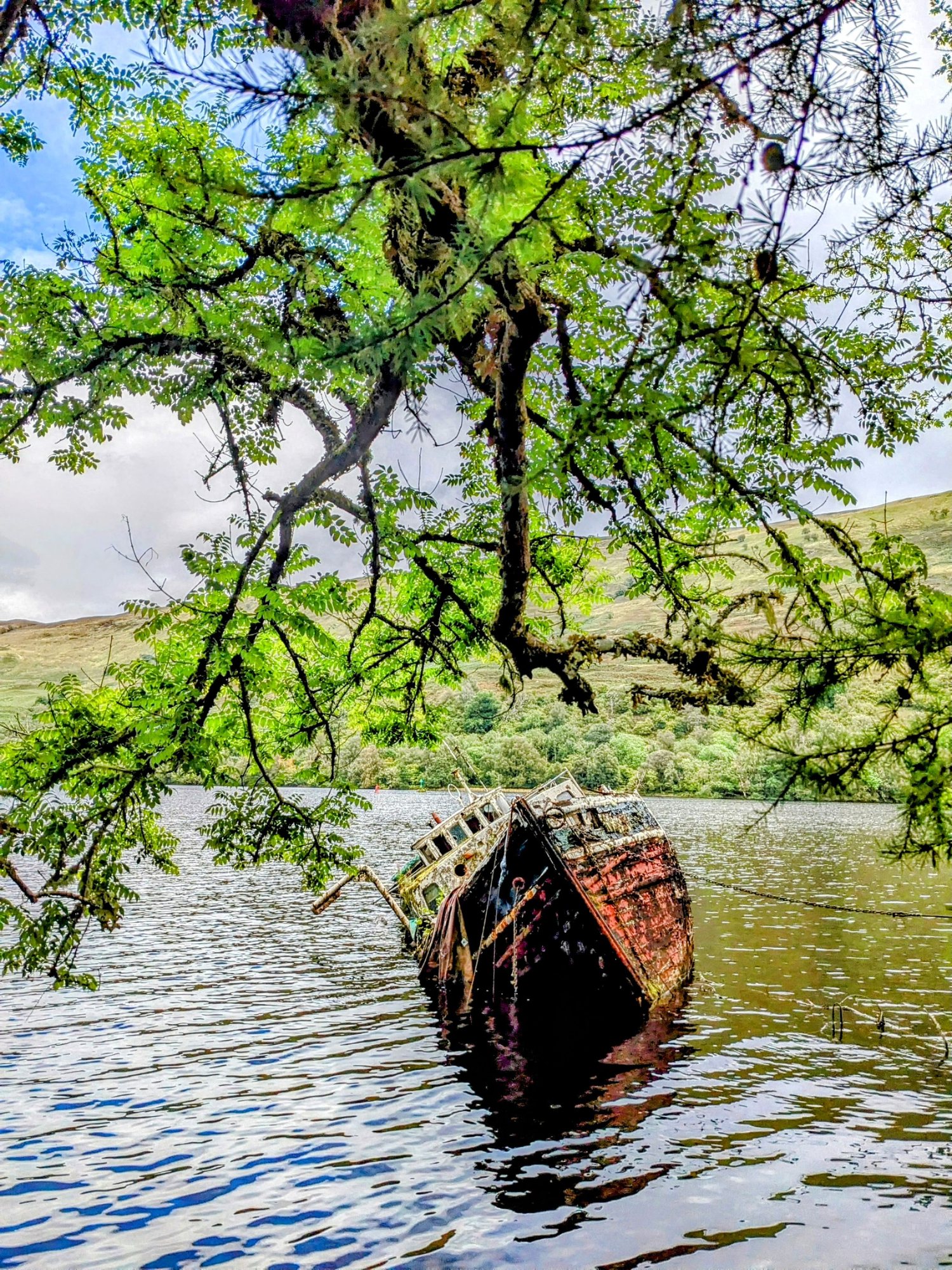 Loch Oich in the Great Glen, where the Well of the Seven Heads stands